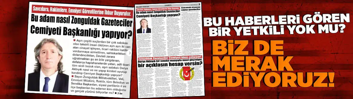 Bu haberleri gören bir tane yetkili yok mu? Bizde merak ediyoruz!