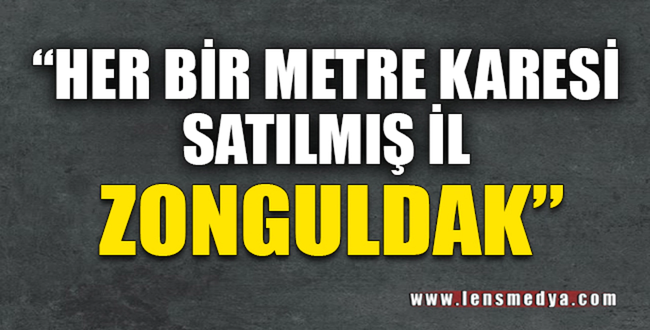 "HER METRE KARESİ SATILMIŞ ZONGULDAK"