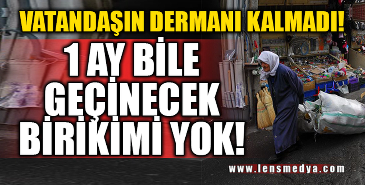 VATANDAŞIN DERMANI KALMADI!