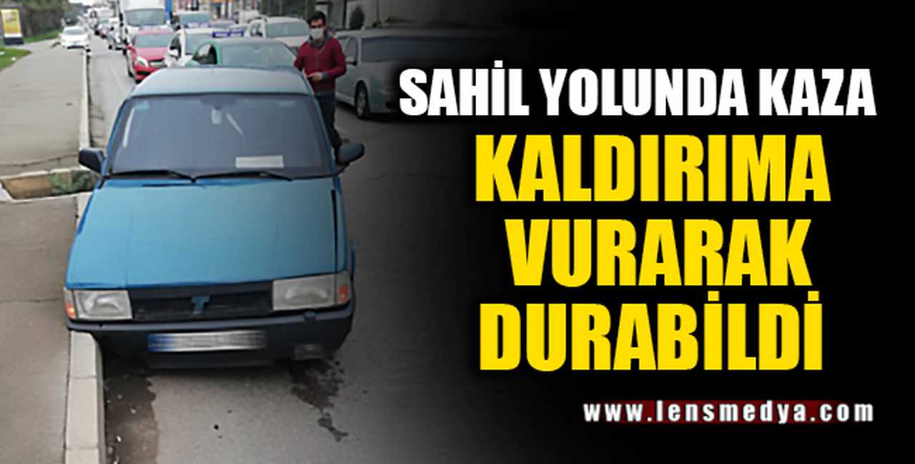 SAHİL YOLUNDA KAZA!