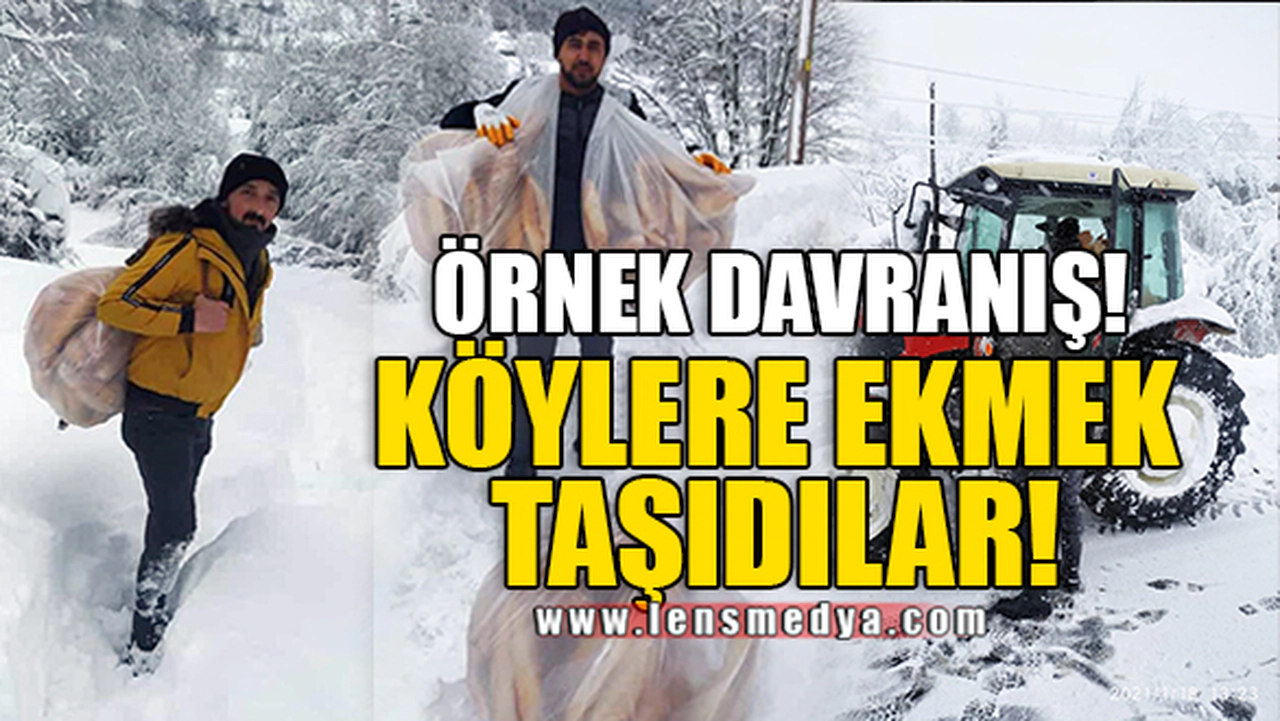 ÖRNEK DAVRANIŞ... KÖYLERE EKMEK TAŞIDILAR