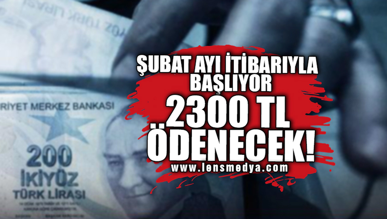 2300 TL ÖDENECEK!