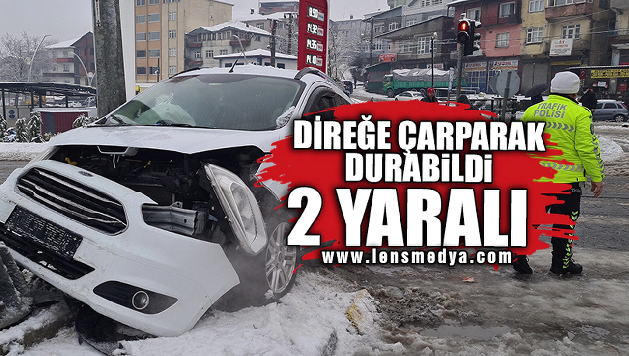 DİREĞE ÇARPARAK DURABİLDİ!