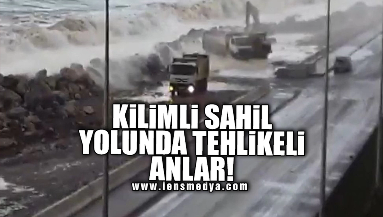 KİLİMLİ SAHİL YOLUNDA TEHLİKELİ ANLAR!