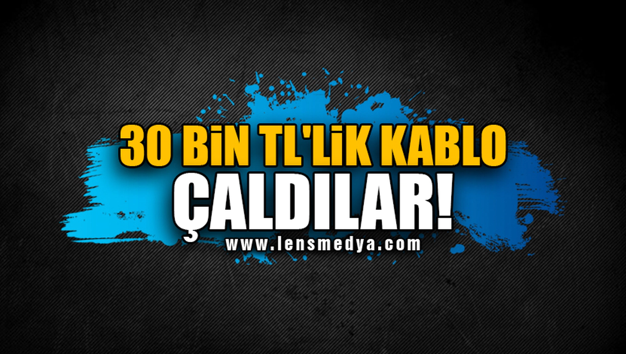 30 BİN TL'LİK KABLO ÇALDILAR!