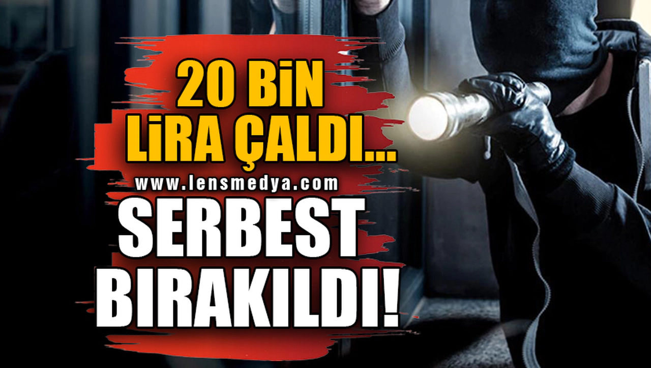 20 BİN LİRA ÇALDI...SERBEST BIRAKILDI!