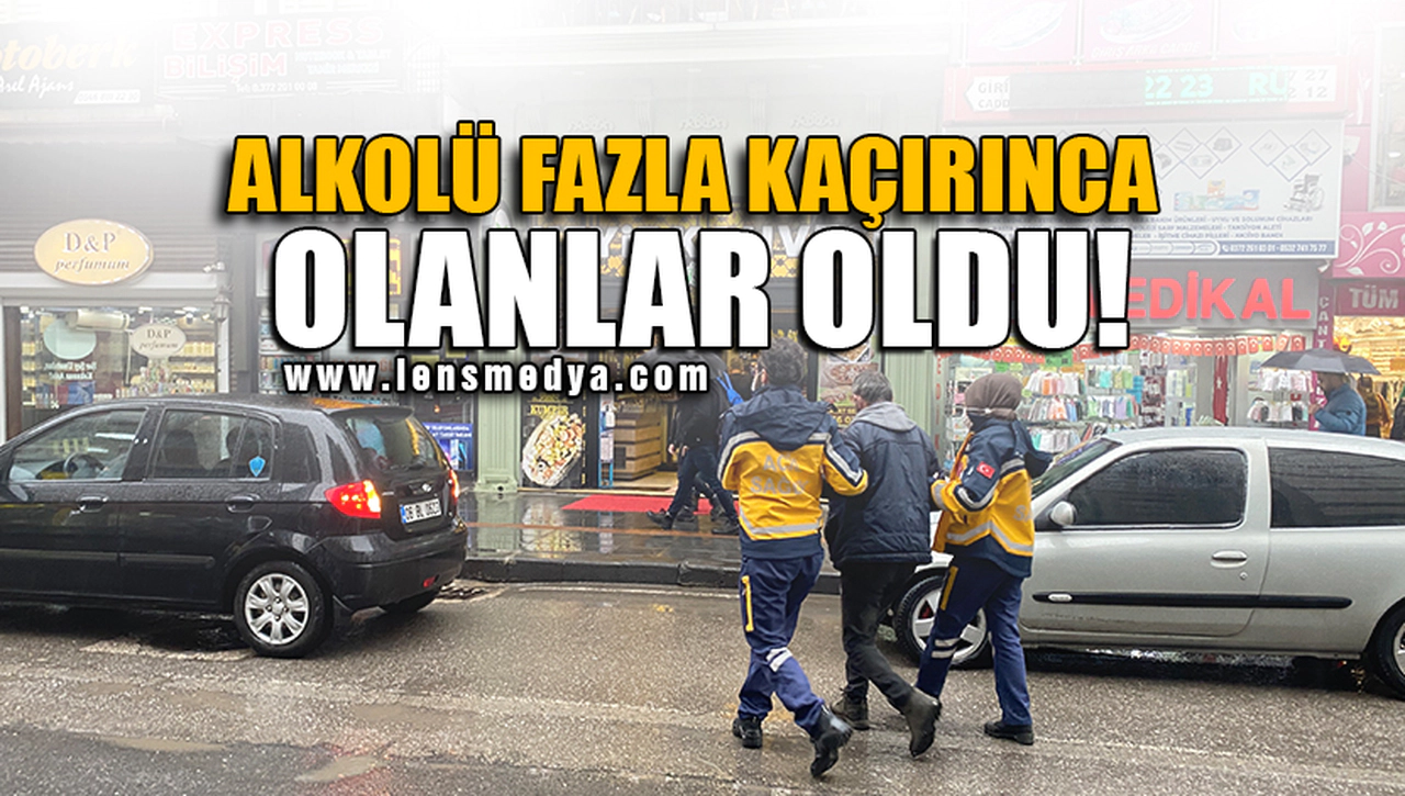 ALKOLÜ FAZLA KAÇIRINCA OLANLAR OLDU!