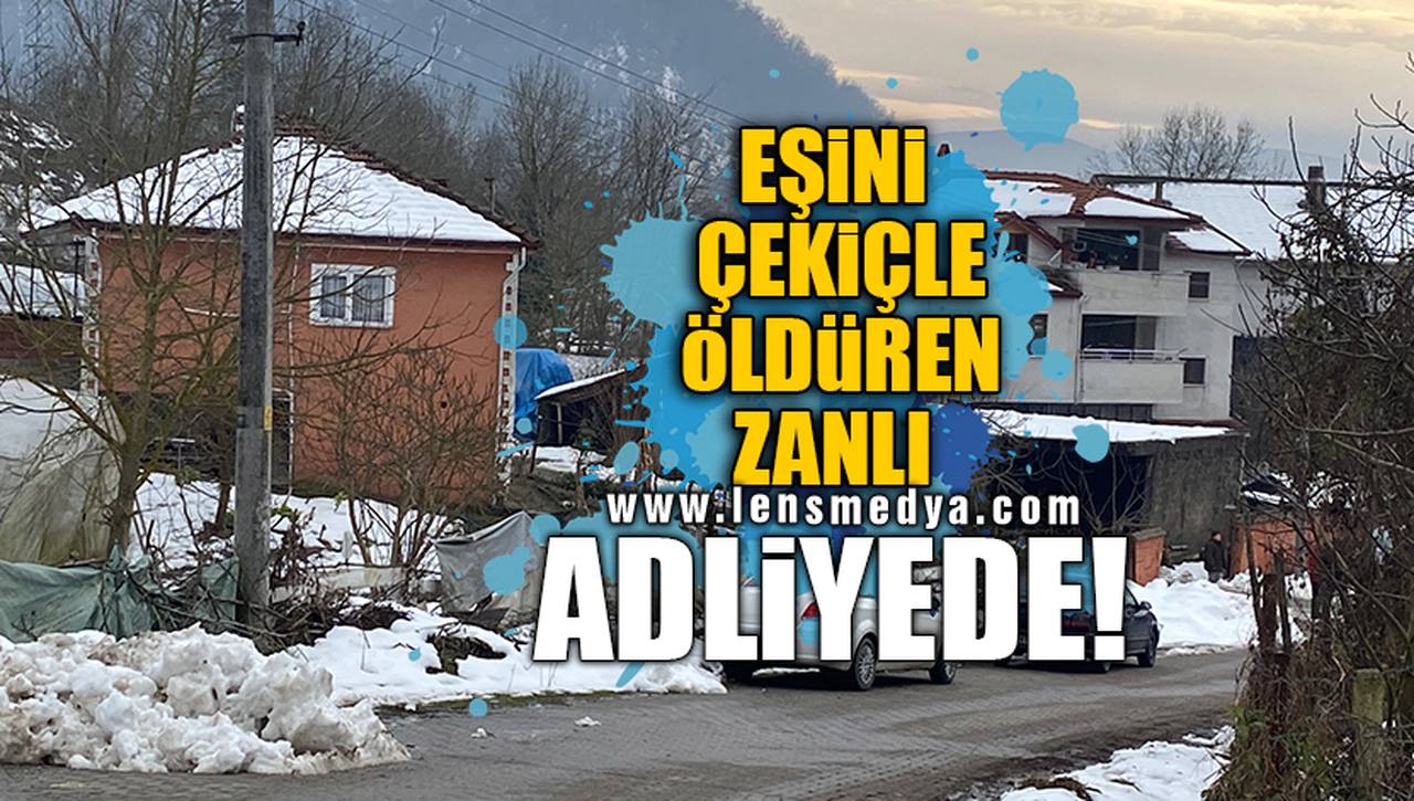 EŞİNİ ÇEKİÇLE ÖLDÜREN ZANLI ADLİYEDE!