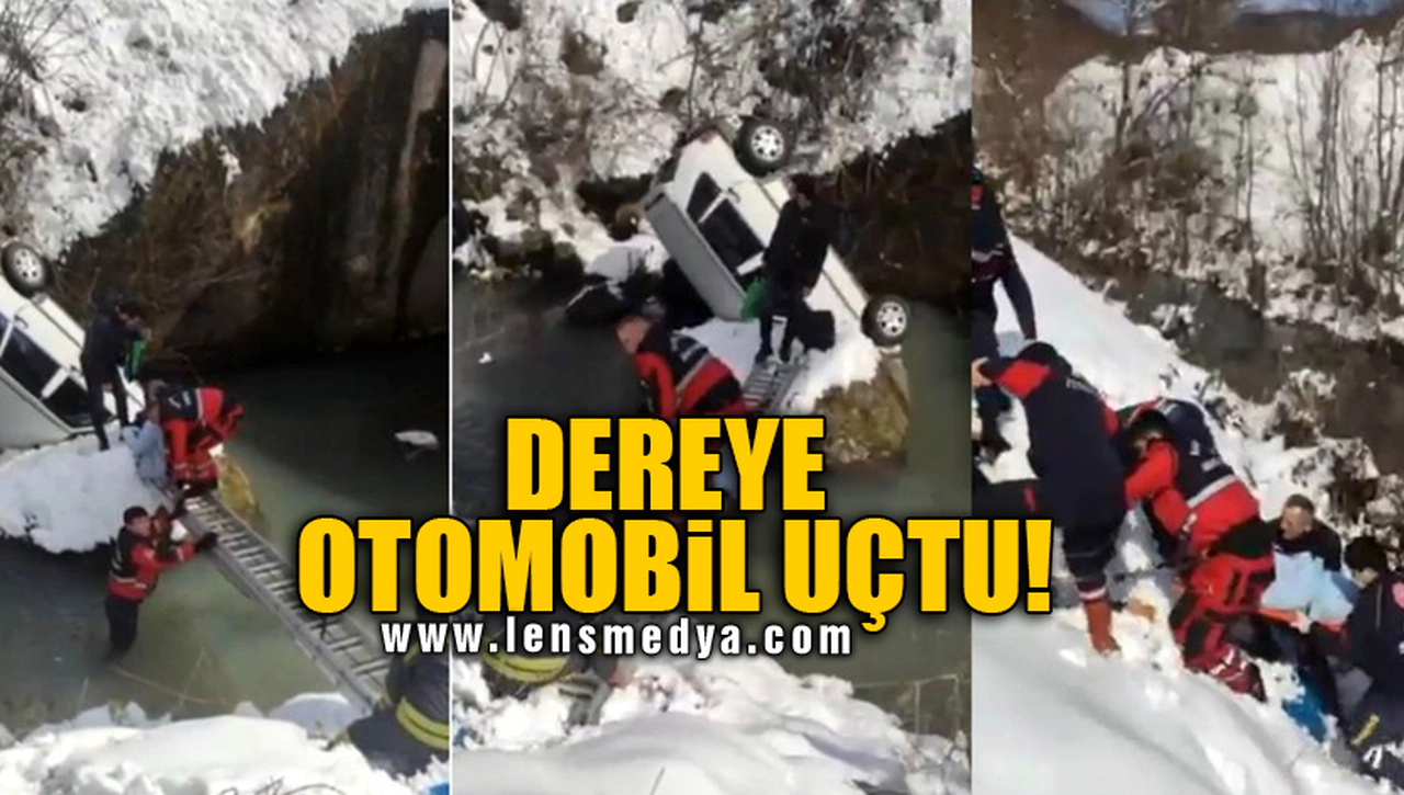 DEREYE OTOMOBİL UÇTU!