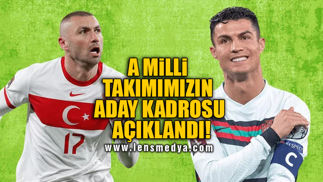 A MİLLİ TAKIMIMIZIN ADAY KADROSU AÇIKLANDI!
