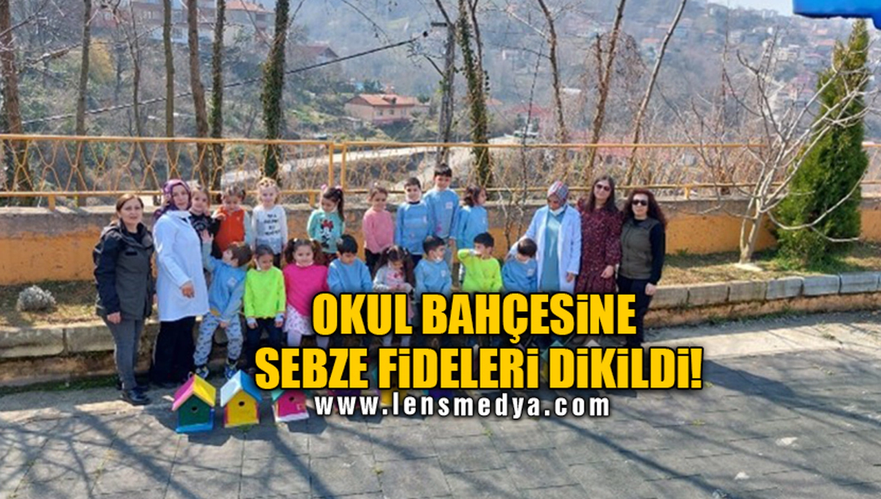 OKUL BAHÇESİNE SEBZE FİDELERİ DİKİLDİ!
