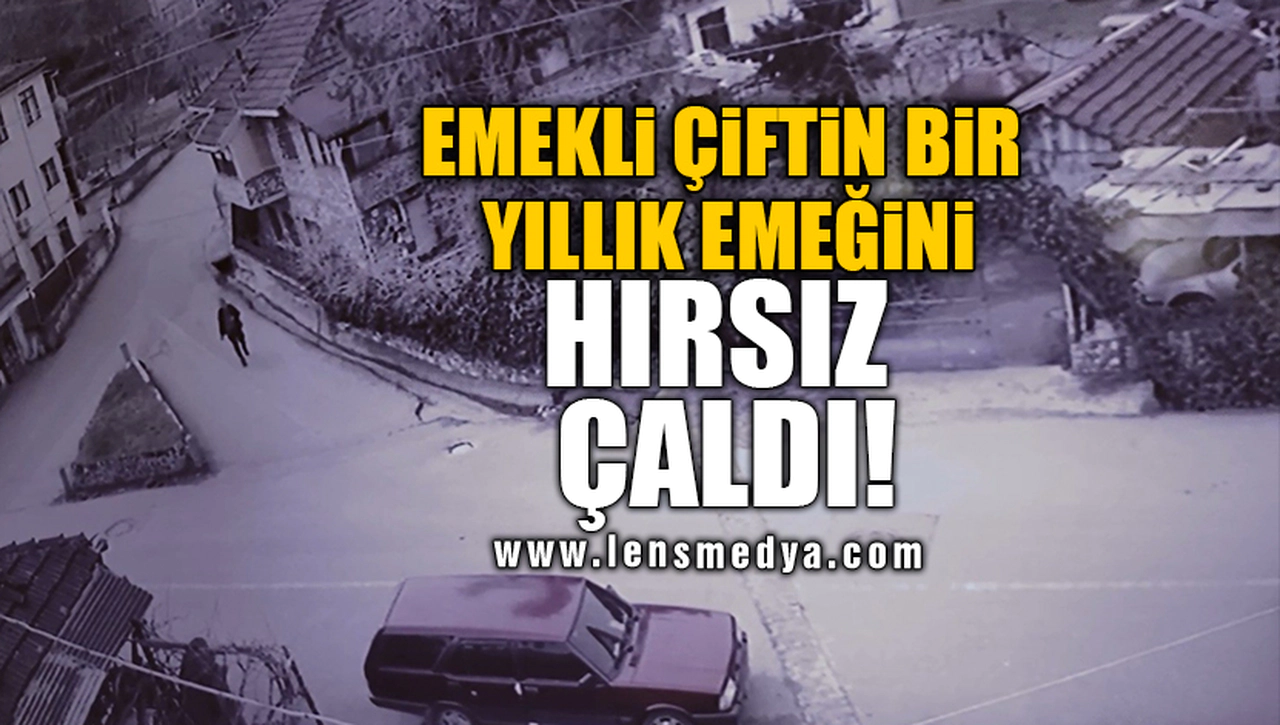 EMEKLİ ÇİFTİN BİR YILLIK EMEĞİNİ HIRSIZ ÇALDI!