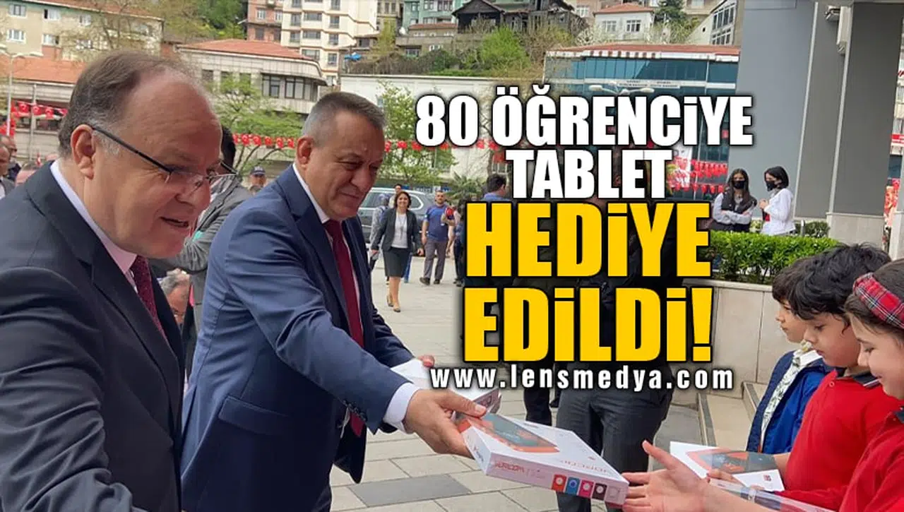 80 ÖĞRENCİYE TABLET HEDİYE EDİLDİ!