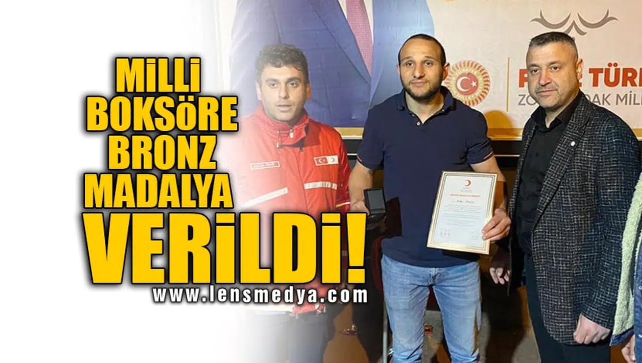 MİLLİ BOKSÖRE BRONZ MADALYA VERİLDİ!