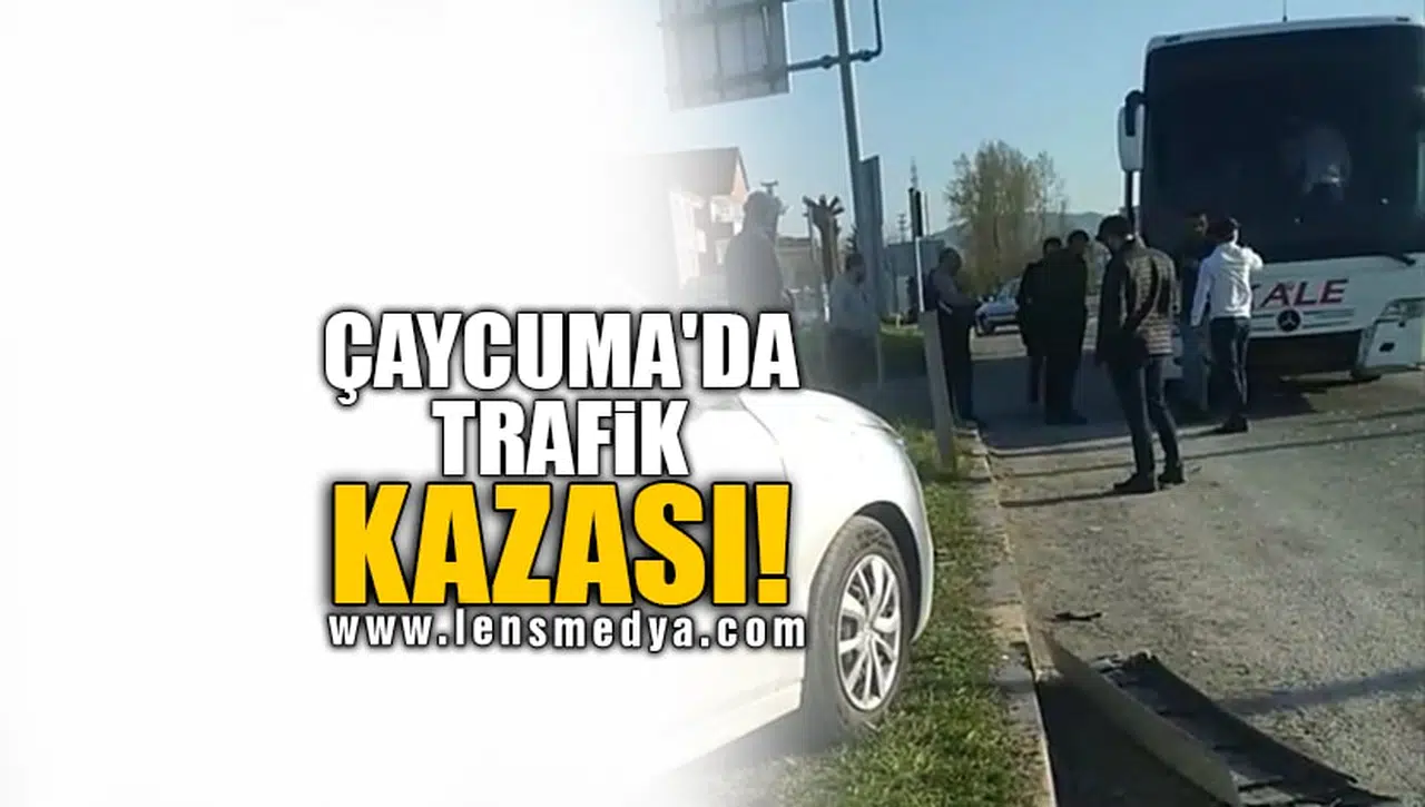 ÇAYCUMA'DA TRAFİK KAZASI!