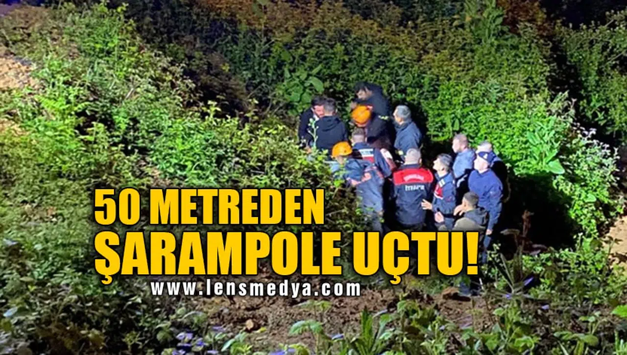50 METREDEN ŞARAMPOLE UÇTU!