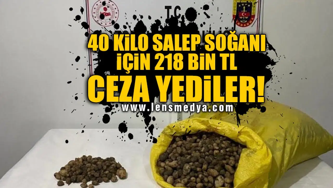40 KİLO SALEP SOĞANI İÇİN 218 BİN TL CEZA YEDİLER!