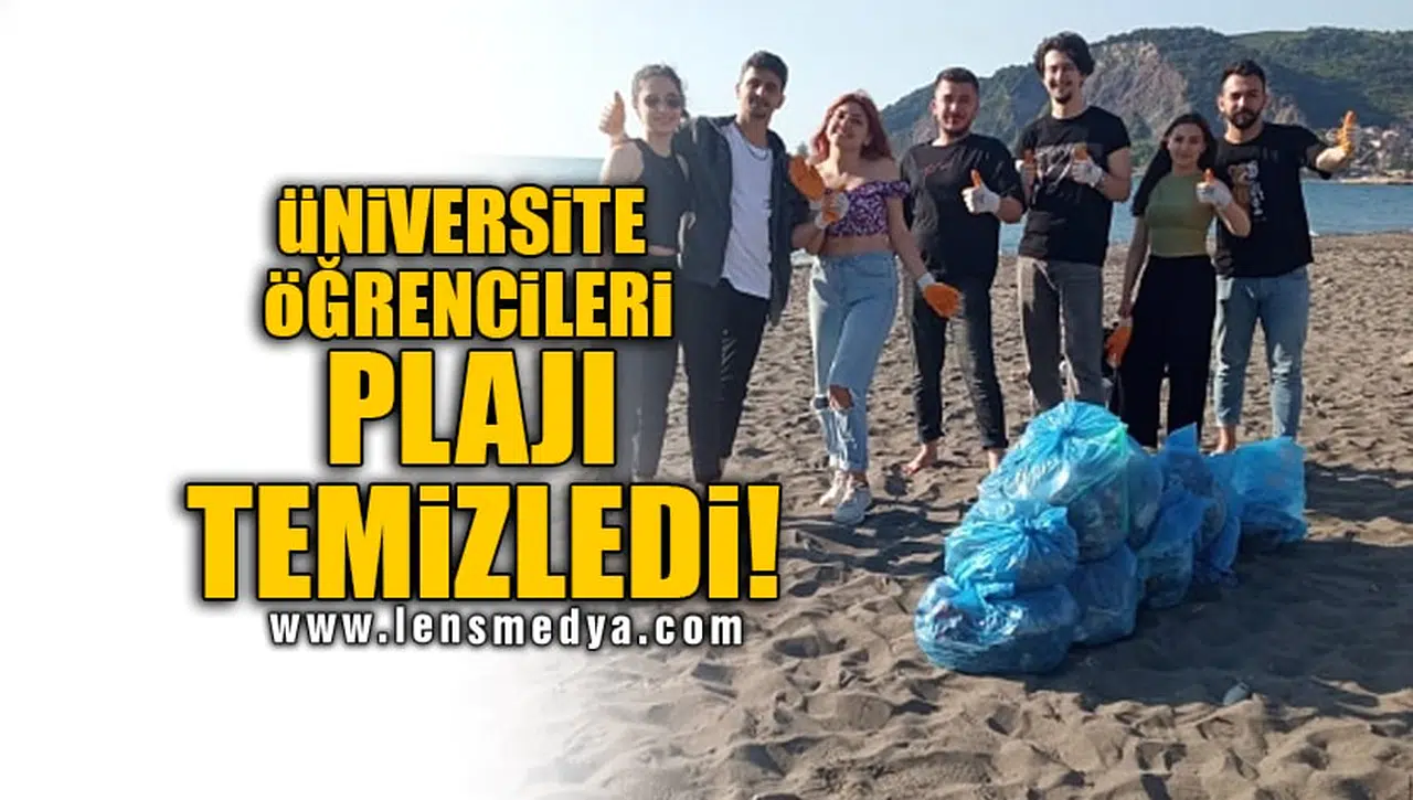 ÜNİVERSİTE ÖĞRENCİLERİ PLAJI TEMİZLEDİ!