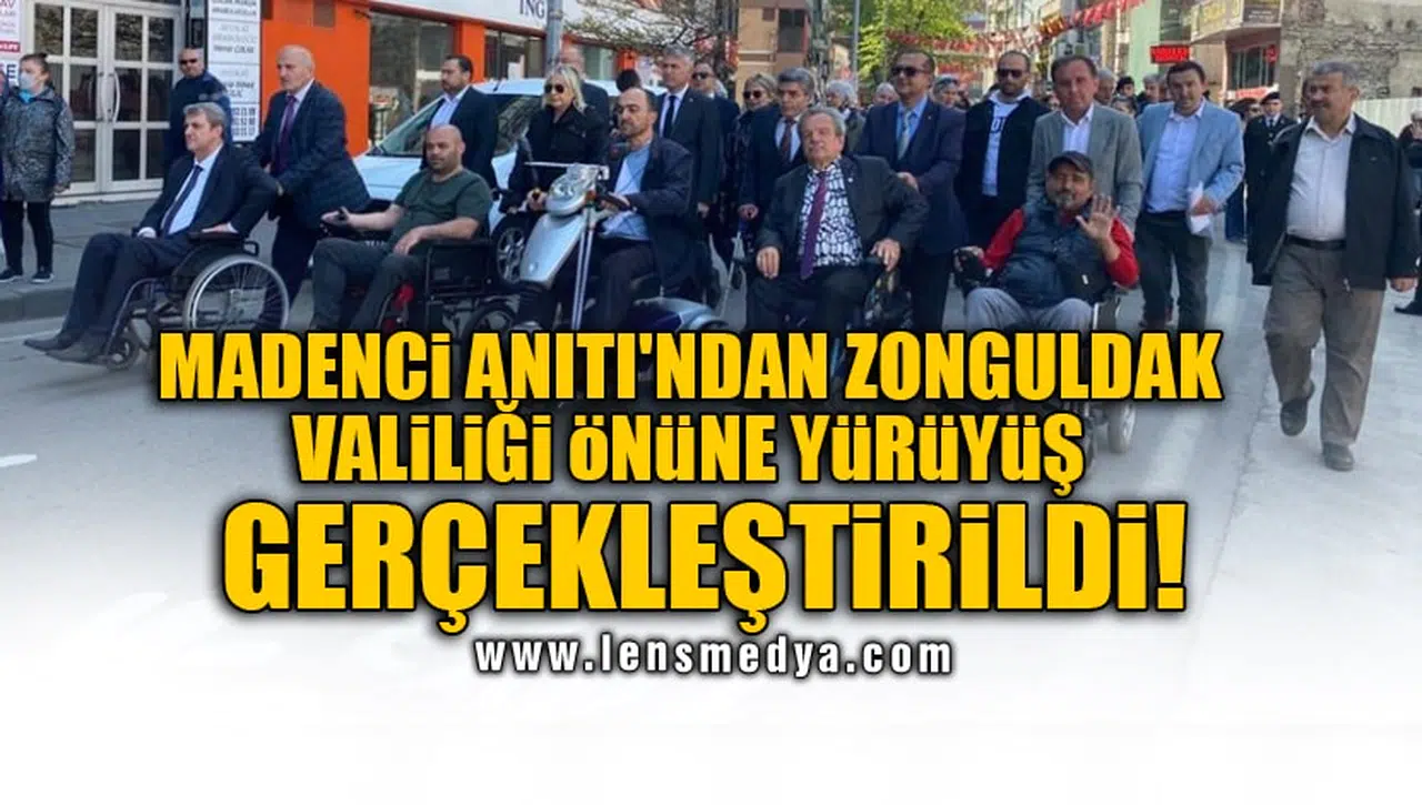 MADENCİ ANITI'NDAN ZONGULDAK VALİLİĞİ ÖNÜNE YÜRÜYÜŞ GERÇEKLEŞTİRİLDİ!