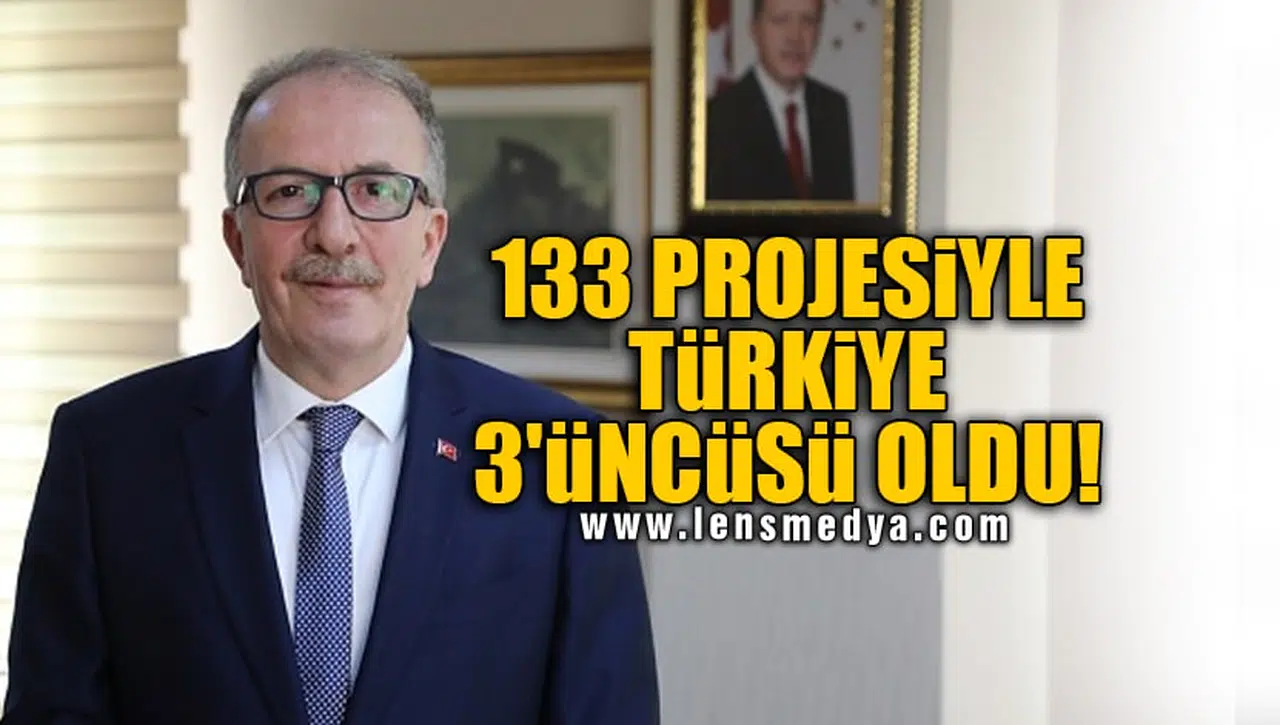 133 PROJESİYLE TÜRKİYE 3'ÜNCÜSÜ OLDU!