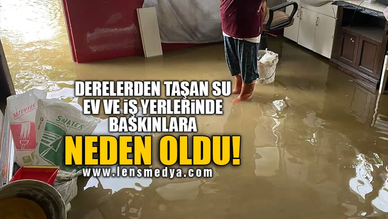 DERELERDEN TAŞAN SU EV VE İŞ YERLERİNDE BASKINLARA NEDEN OLDU!