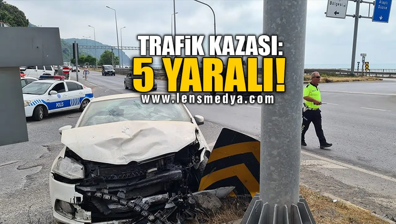 TRAFİK KAZASI: 5 YARALI!