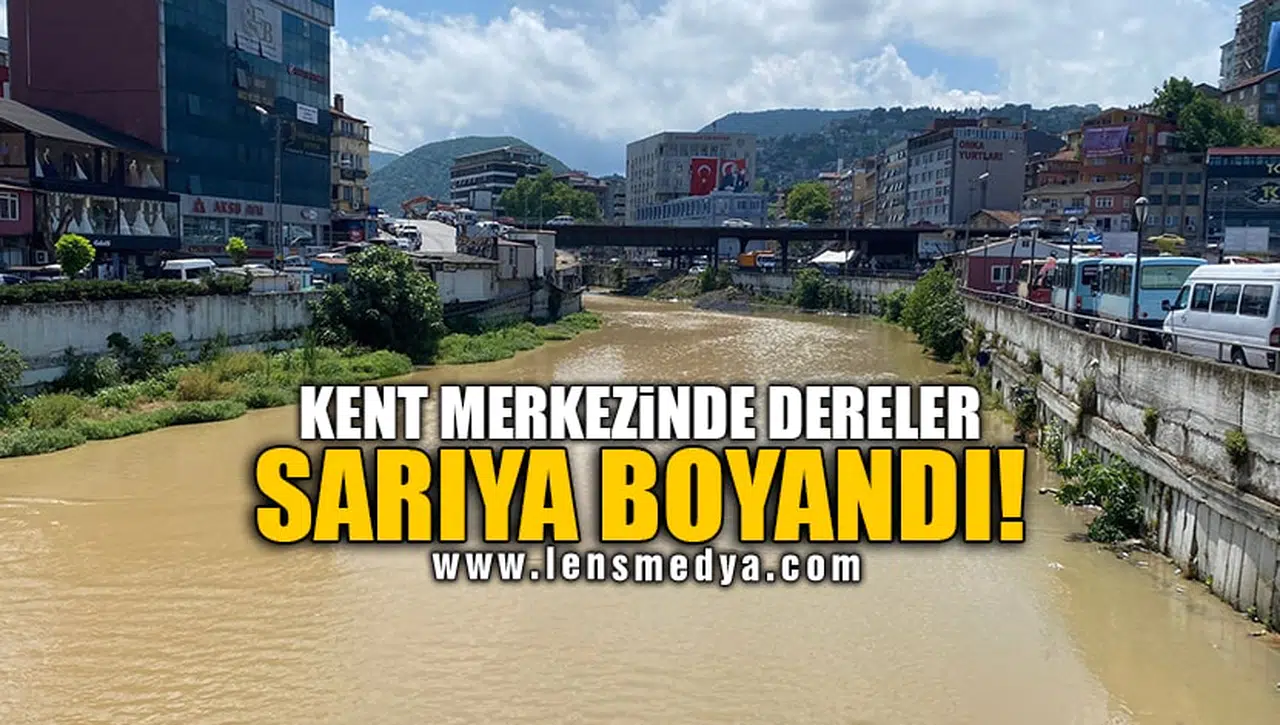 KENT MERKEZİNDE DERELER SARIYA BOYANDI!