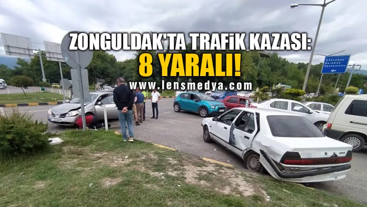 ZONGULDAK'TA TRAFİK KAZASI: 8 YARALI!