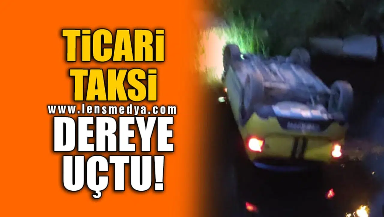 TİCARİ TAKSİ DEREYE UÇTU!