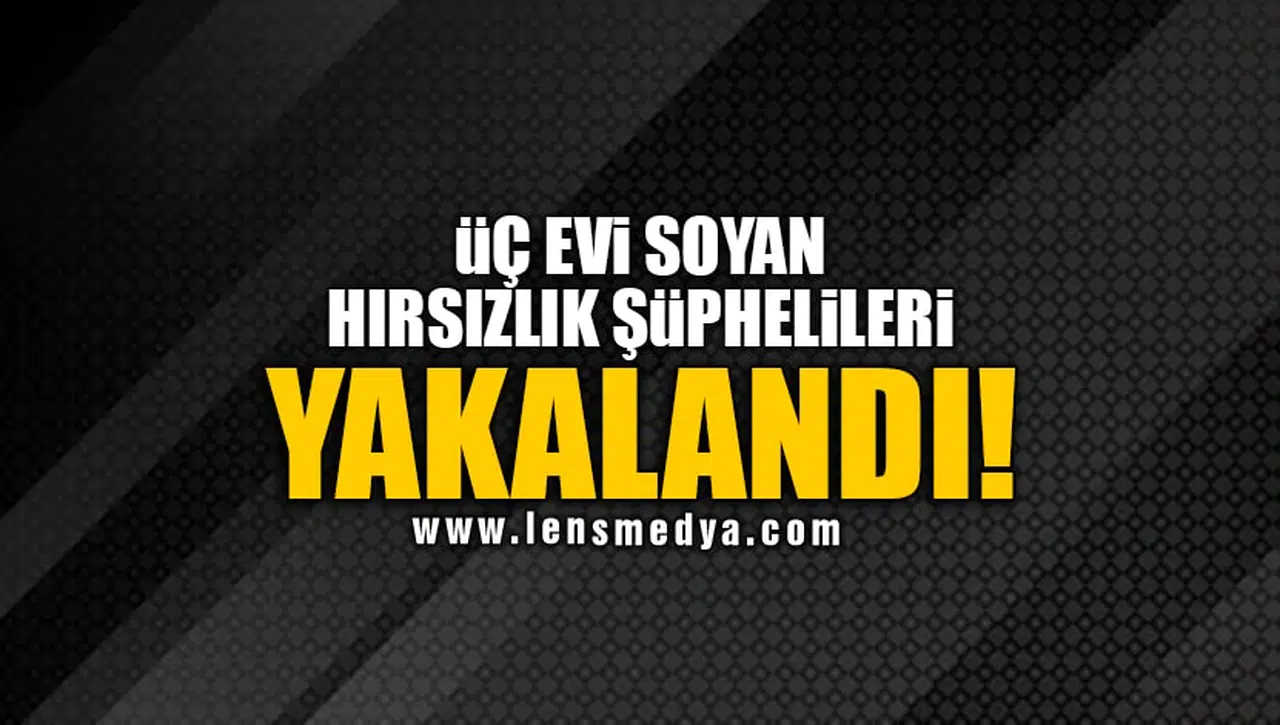 ÜÇ EVİ SOYAN HIRSIZLIK ŞÜPHELİLERİ YAKALANDI!