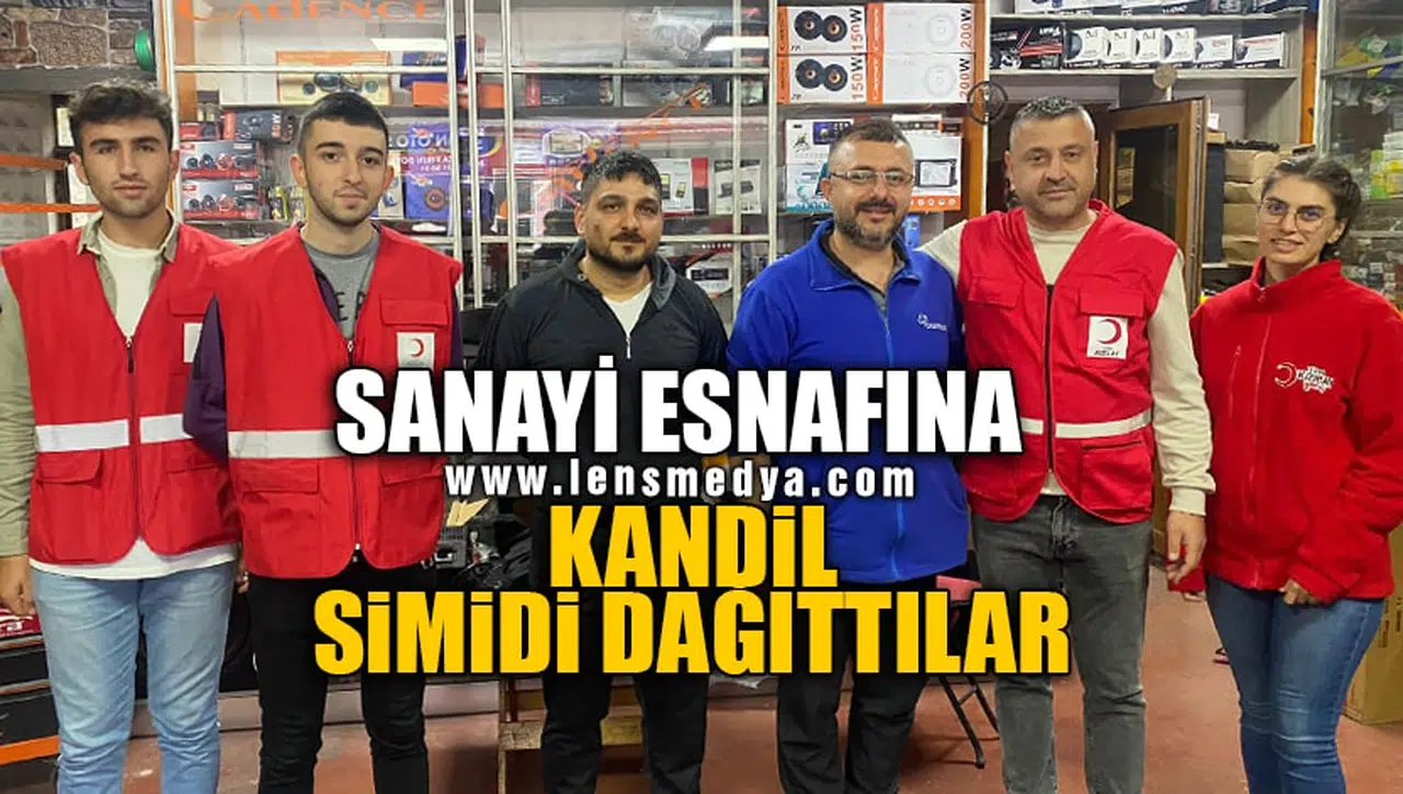 SANAYİ ESNAFINA KANDİL SİMİDİ DAĞITTILAR