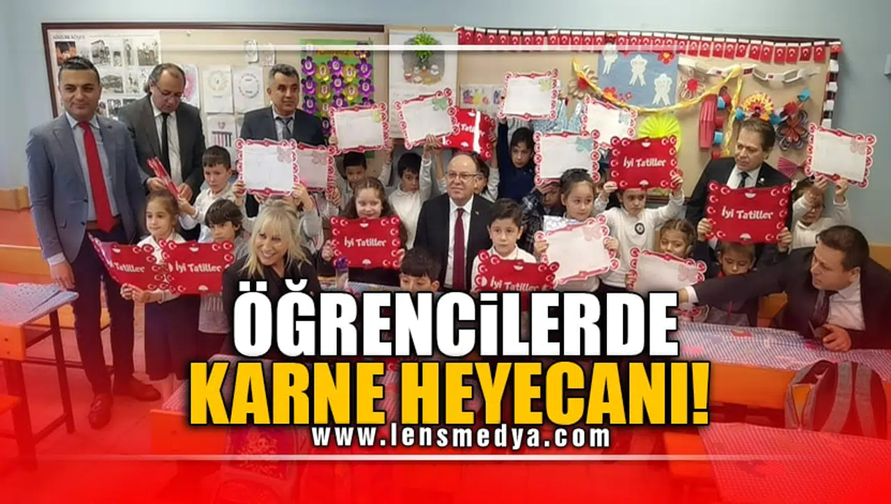 ÖĞRENCİLERDE KARNE HEYECANI!