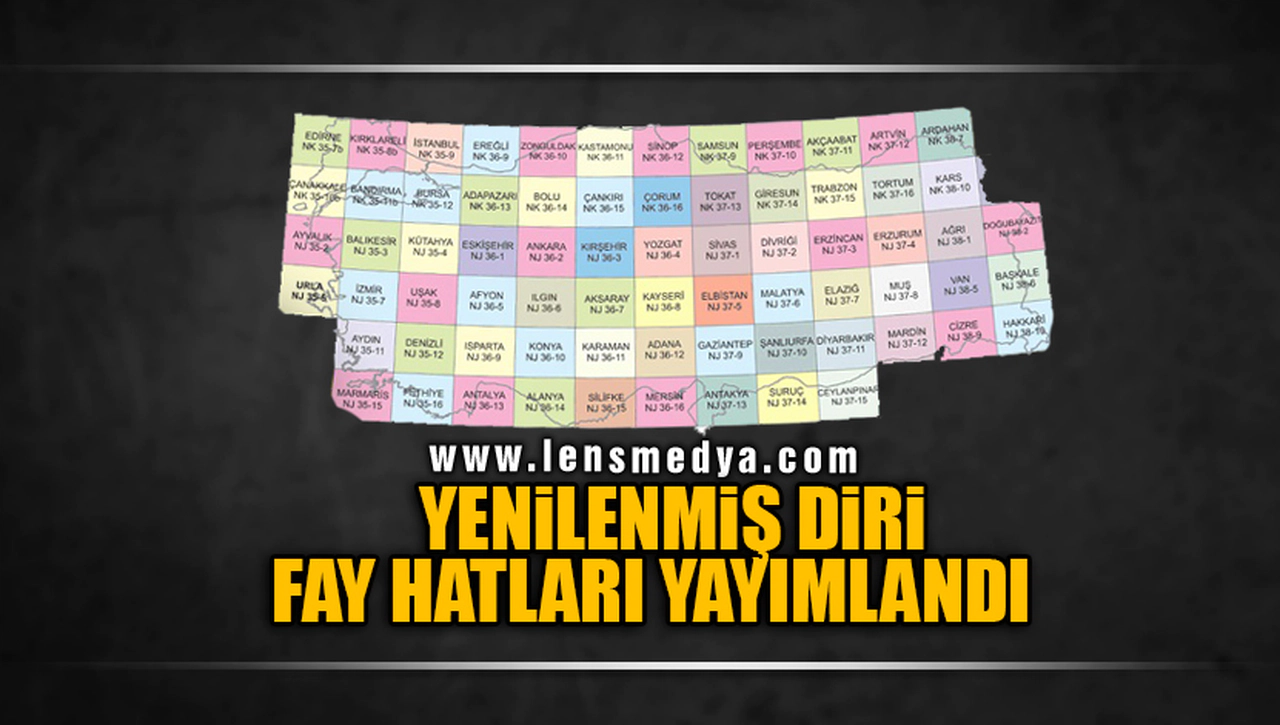 YENİLENMİŞ DİRİ FAY HATLARI YAYIMLANDI!