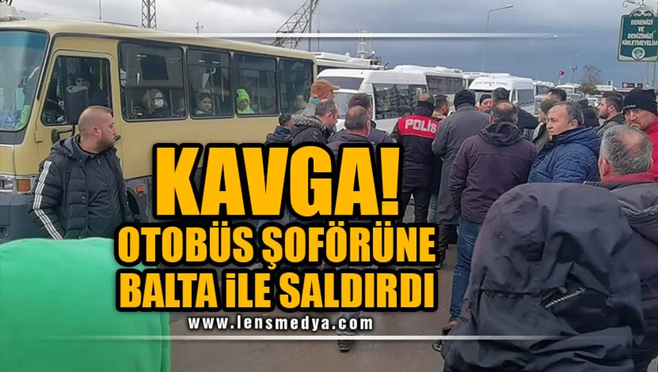 BALTA İLE ŞOFÖRE SALDIRDI