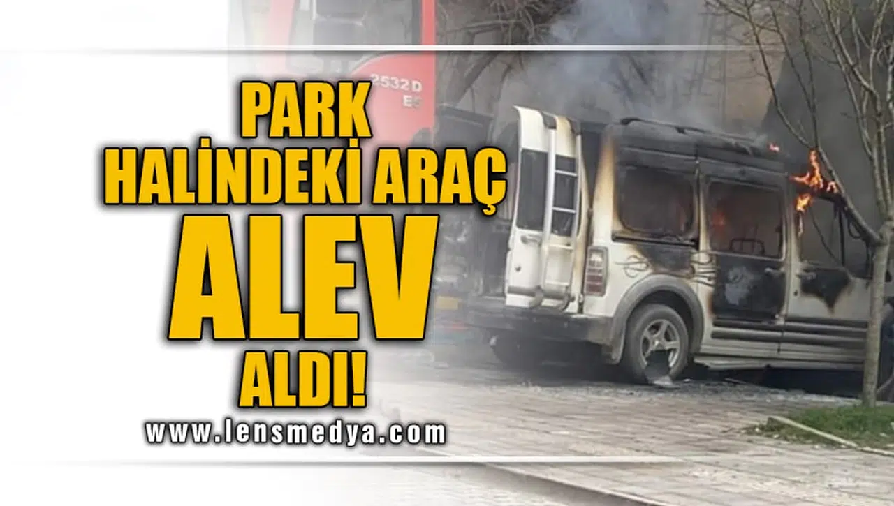 PARK HALİNDEKİ ARAÇ ALEV ALDI!