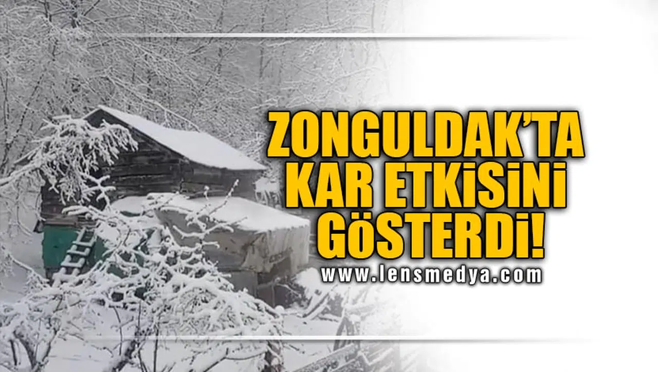 ZONGULDAK'TA KAR ETKİSİNİ GÖSTERDİ!