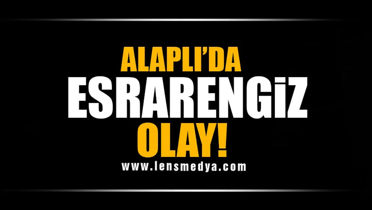 ALAPLI'DA ESRARENGİZ OLAY