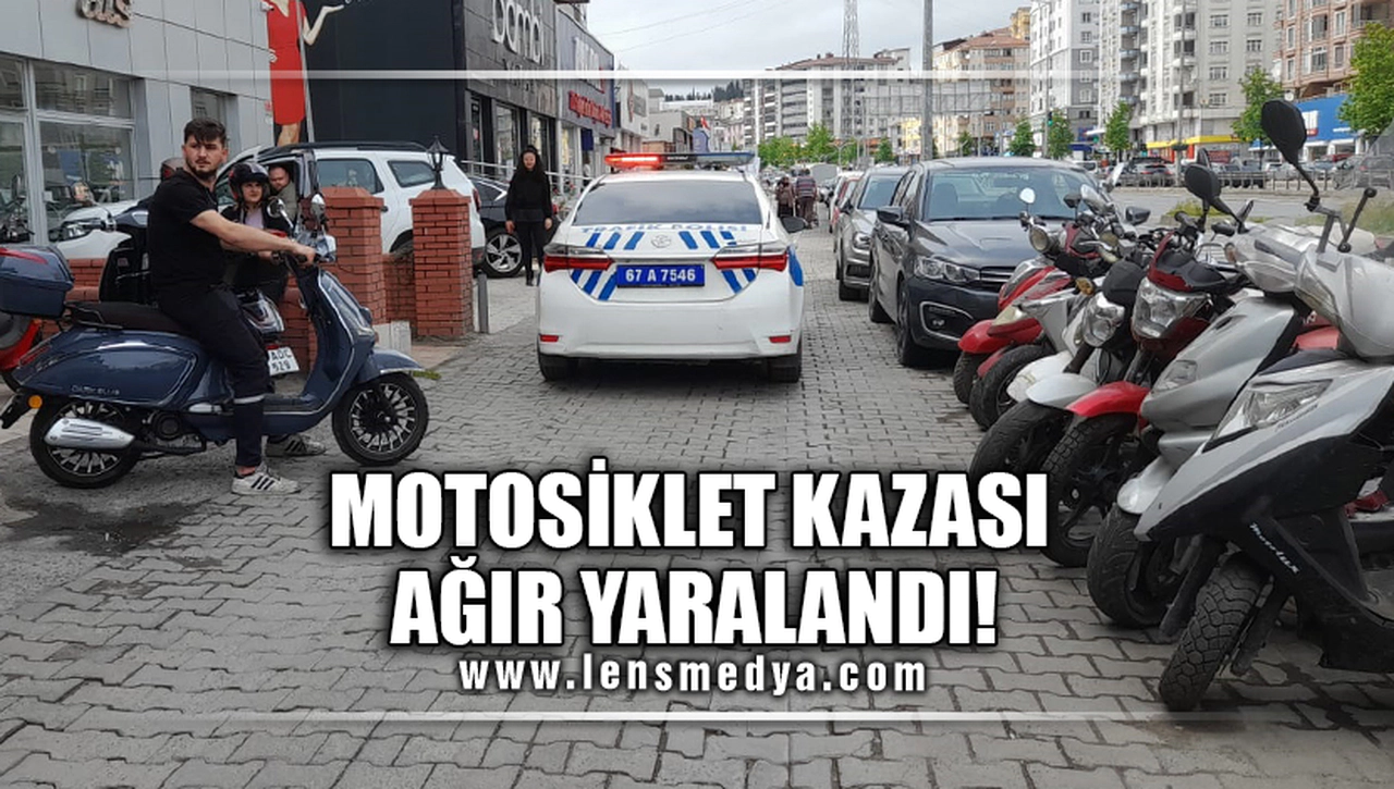 MOTOSİKLET KAZASI... AĞIR YARALANDI!