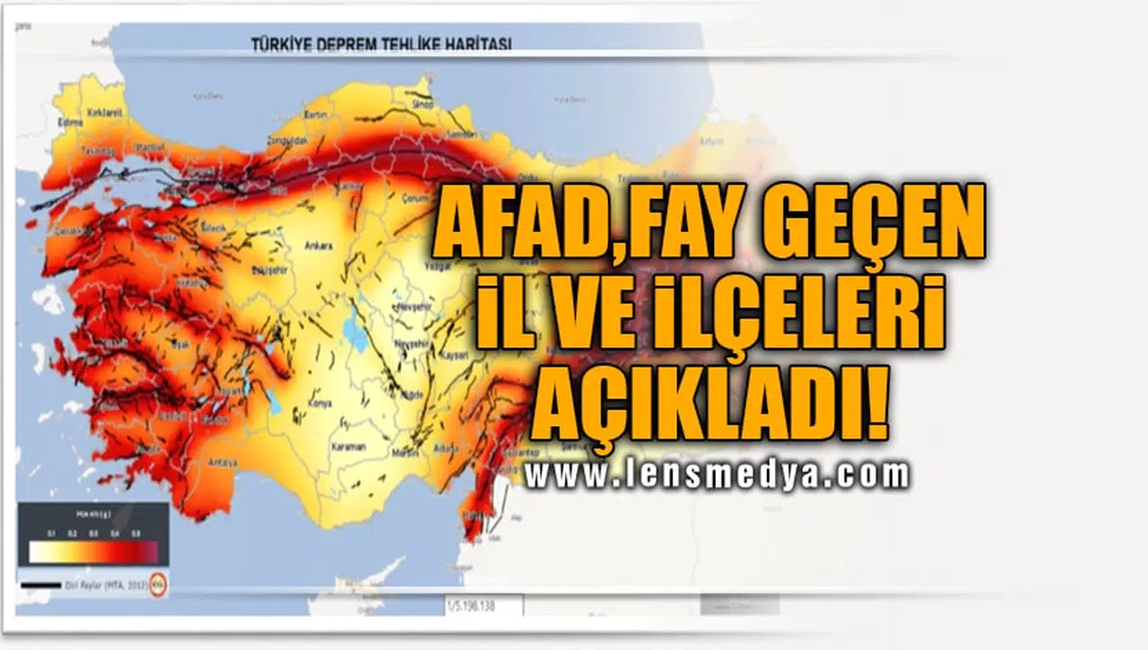 AFAD,FAY GEÇEN İL VE İLÇELERİ AÇIKLADI!