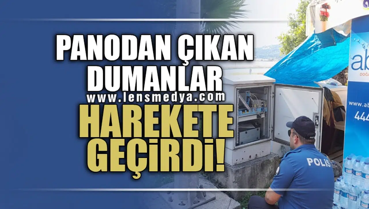 PANODAN ÇIKAN DUMALAR EKİPLERİ HAREKETE GEÇİRDİ