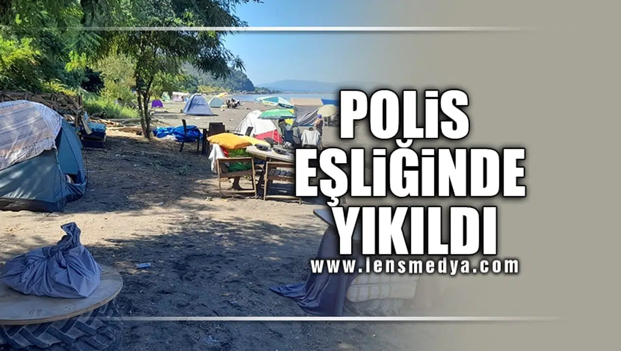 POLİS EŞLİĞİNDE YIKILDI