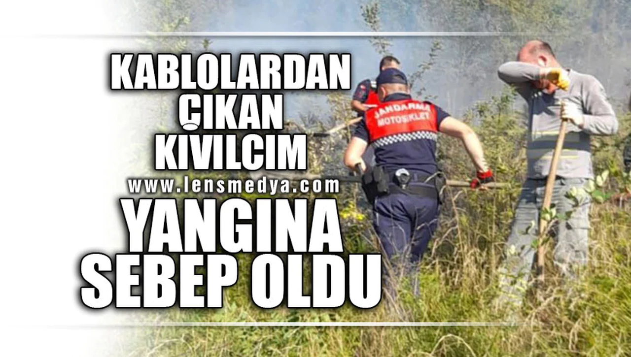 KABLOLARDAN ÇIKAN KIVILCIM YANGINA SEBEP OLDU
