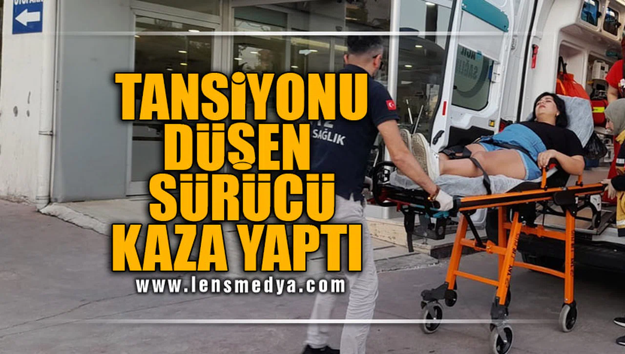 TANSİYONU DÜŞEN SÜRÜCÜ KAZA