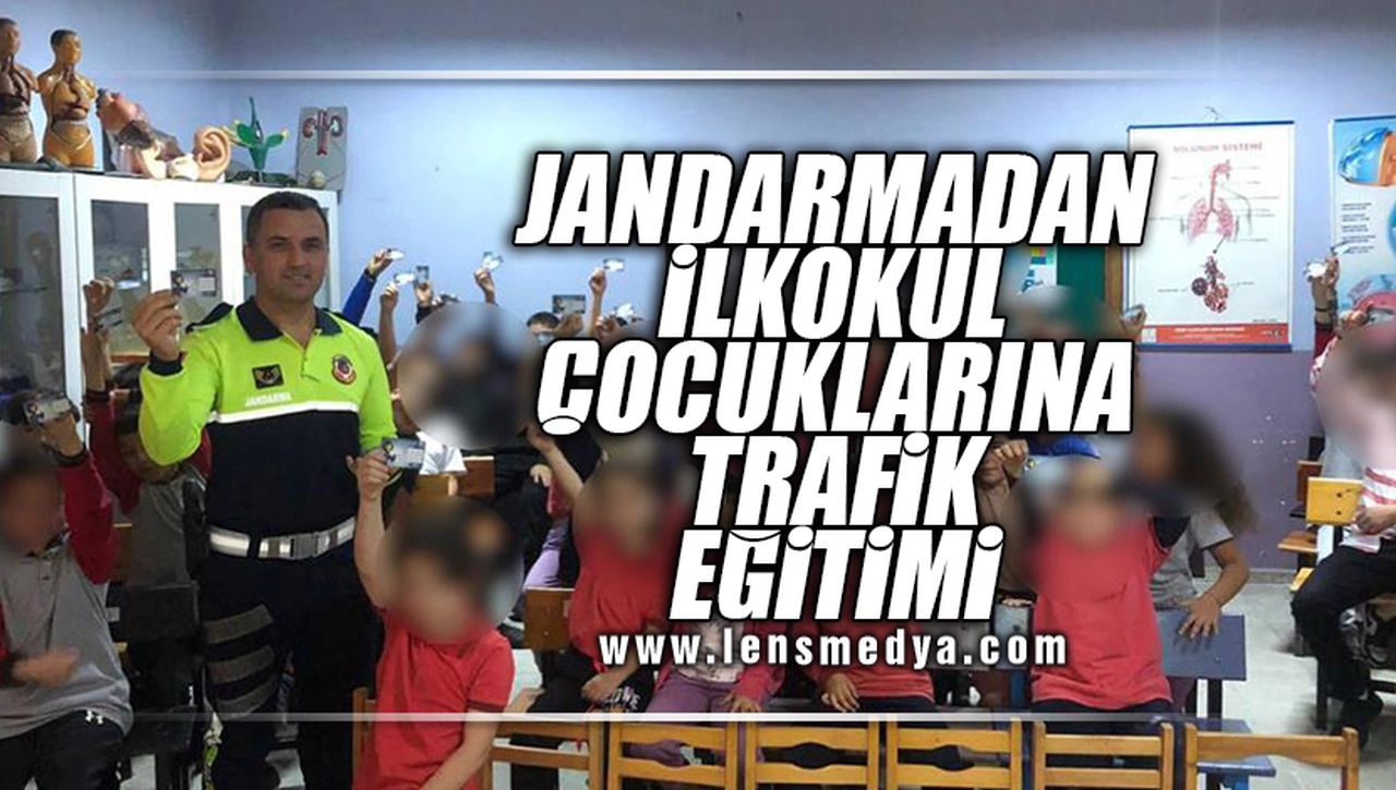 JANDARMADAN İLKOKUL ÇOCUKLARINA TRAFİK EĞİTİMİ