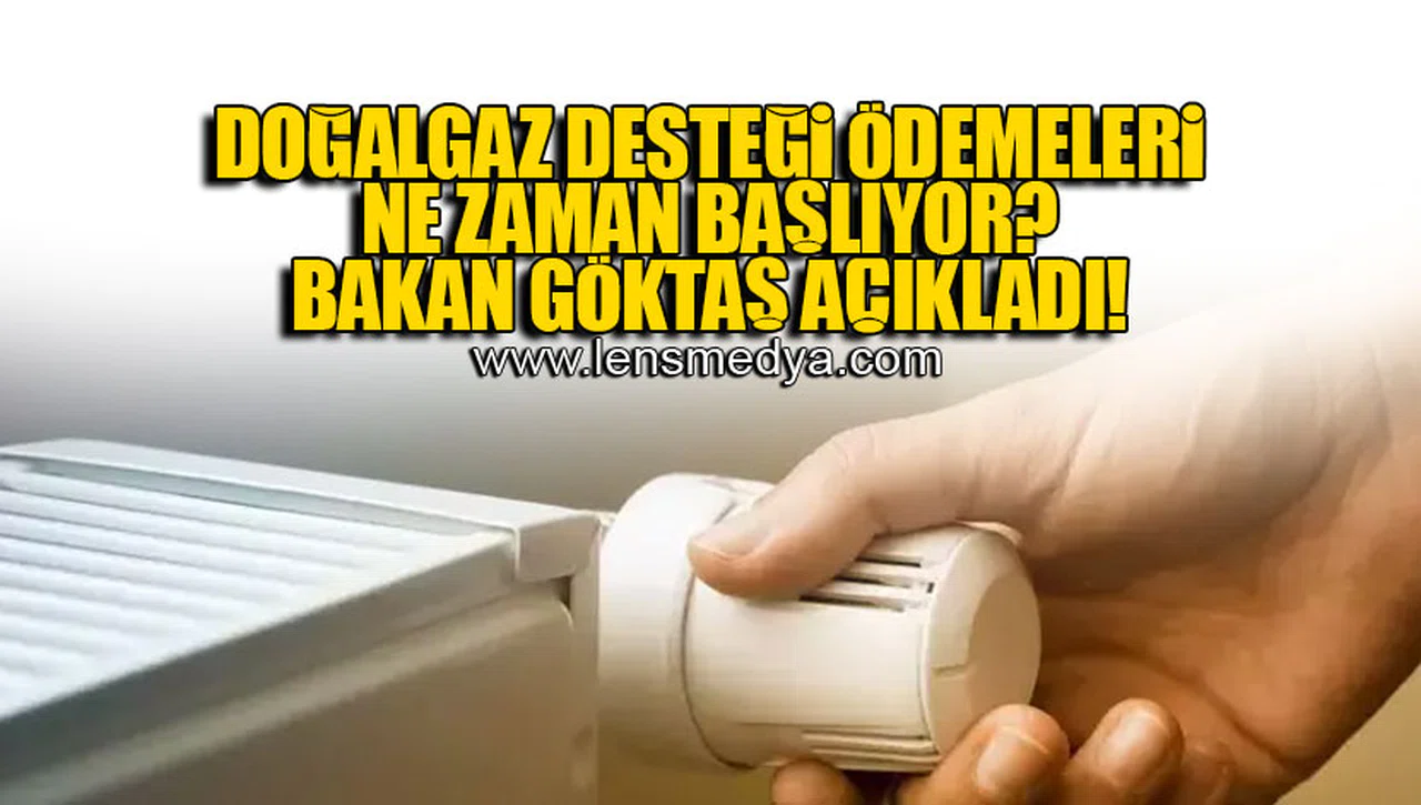 DOĞALGAZ DESTEĞİ ÖDEMELERİ NE ZAMAN BAŞLIYOR? BAKAN GÖKTAŞ AÇIKLADI!