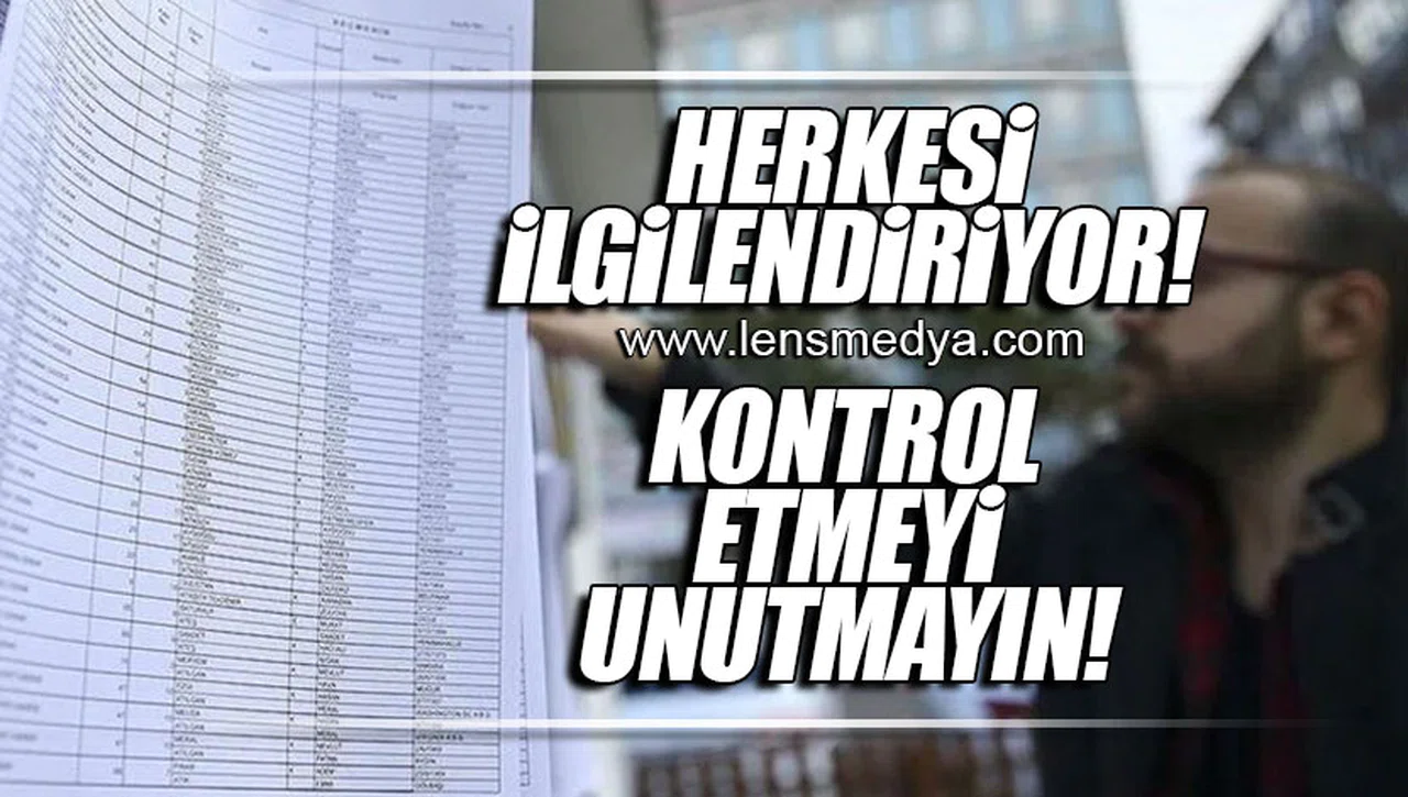 HERKESİ İLGİLENDİRİYOR! KONTROL ETMEYİ UNUTMAYIN!