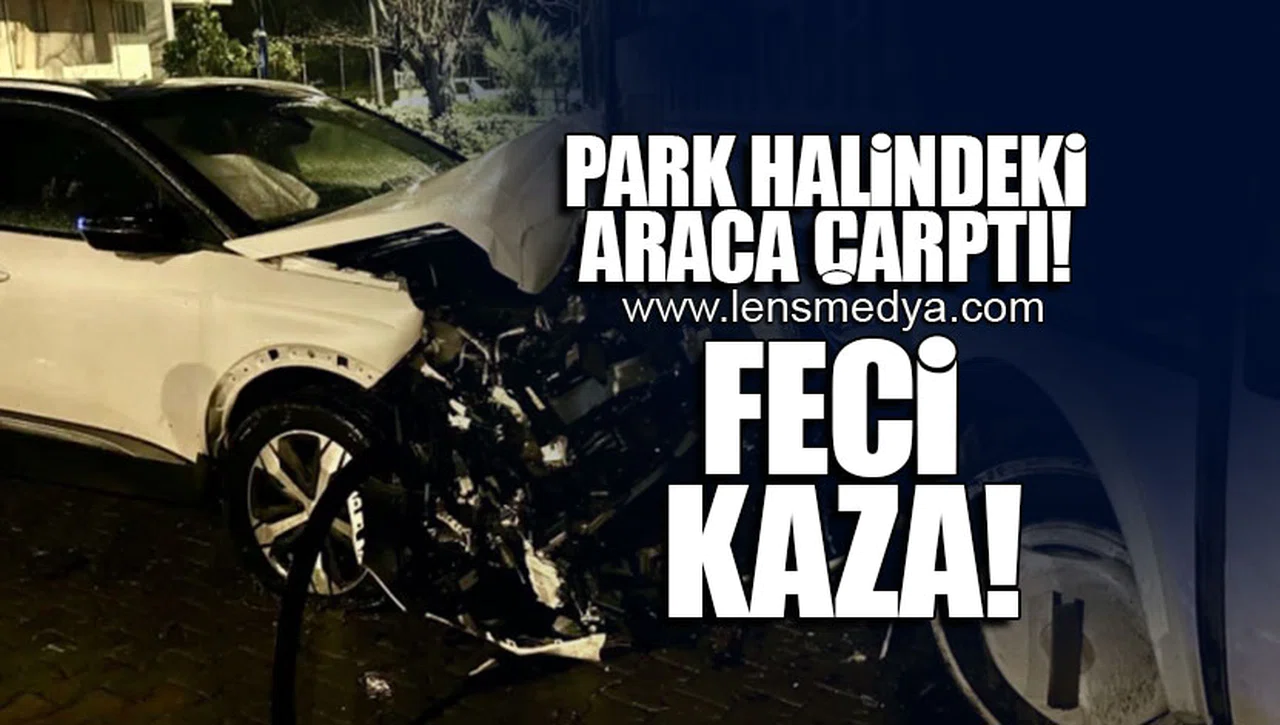 PARK HALİNDEKİ ARACA ÇARPTI!