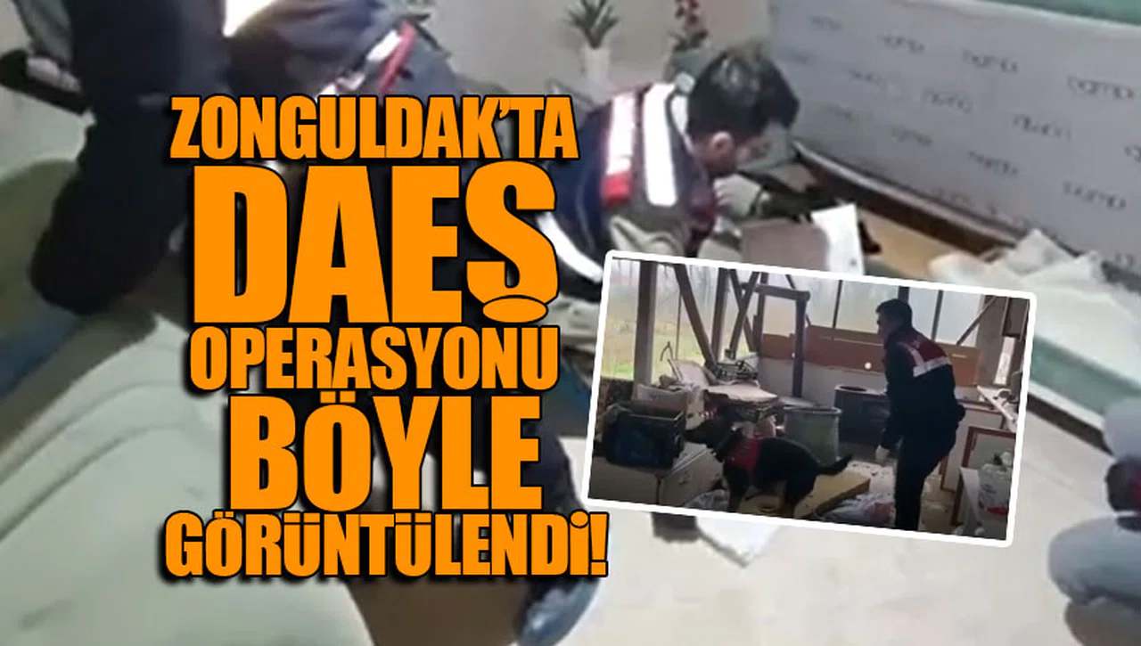 ZONGULDAK'TA DAEŞ OPERASYONU BÖYLE GÖRÜNTÜLENDİ!