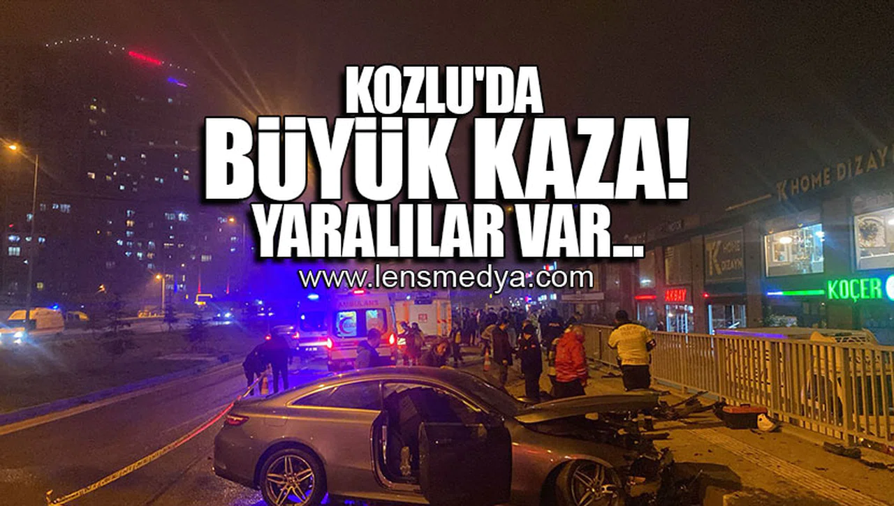 KOZLU'DA BÜYÜK KAZA! YARALILAR VAR...