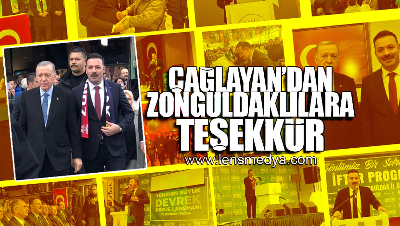ÇAĞLAYAN ZONGULDAKLILARA TEŞEKKÜR ETTİ!